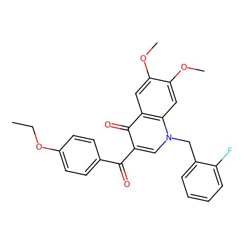 3-(4-Ethoxybenzoyl)-1-[(2-fluorophenyl)methyl]-6,7-dimethoxyquinolin-4-one structure
