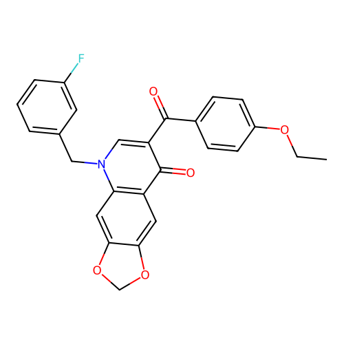 7-(4-ethoxybenzoyl)-5-[(3-fluorophenyl)methyl]-2H,5H,8H-[1,3]dioxolo[4,5-g]quinolin-8-one structure