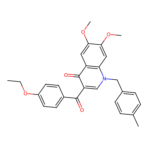 3-(4-Ethoxybenzoyl)-6,7-dimethoxy-1-[(4-methylphenyl)methyl]quinolin-4-one structure