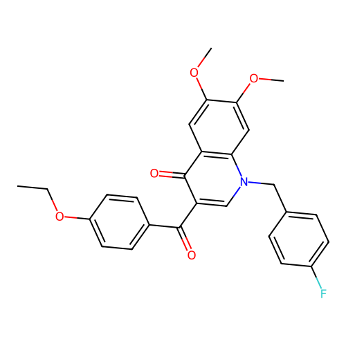 3-(4-Ethoxybenzoyl)-1-[(4-fluorophenyl)methyl]-6,7-dimethoxyquinolin-4-one structure