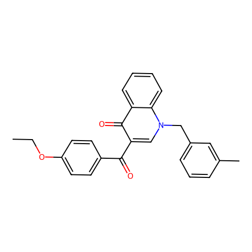 3-(4-Ethoxybenzoyl)-1-[(3-methylphenyl)methyl]quinolin-4-one structure