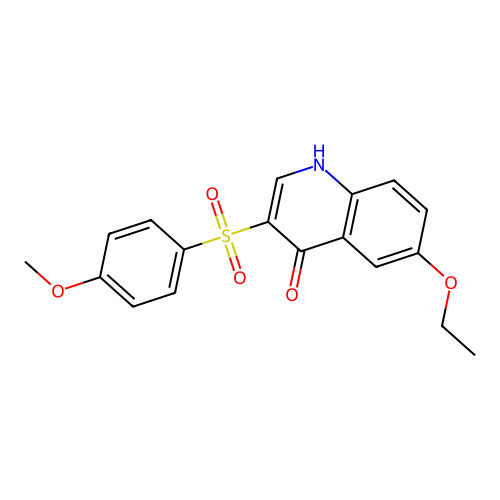 6-ethoxy-3-(4-methoxyphenyl)sulfonyl-1H-quinolin-4-one structure