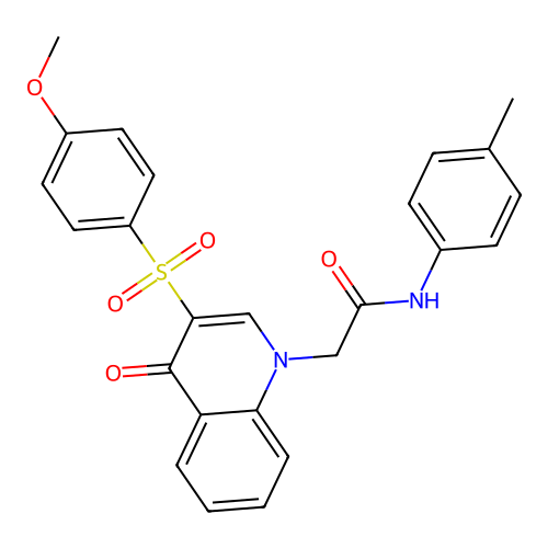 2-[3-(4-methoxyphenyl)sulfonyl-4-oxoquinolin-1-yl]-N-(4-methylphenyl)acetamide structure