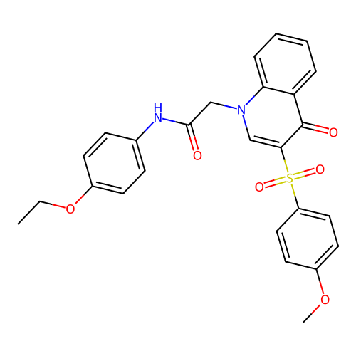 N-(4-ethoxyphenyl)-2-[3-(4-methoxyphenyl)sulfonyl-4-oxoquinolin-1-yl]acetamide structure