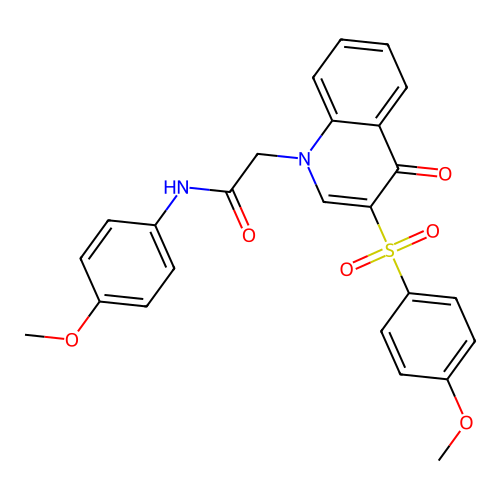 2-[3-(4-methoxybenzenesulfonyl)-4-oxo-1,4-dihydroquinolin-1-yl]-N-(4-methoxyphenyl)acetamide structure