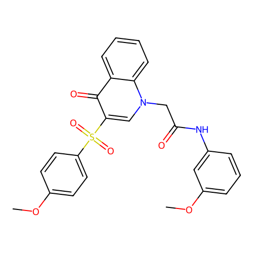 N-(3-methoxyphenyl)-2-[3-(4-methoxyphenyl)sulfonyl-4-oxoquinolin-1-yl]acetamide structure
