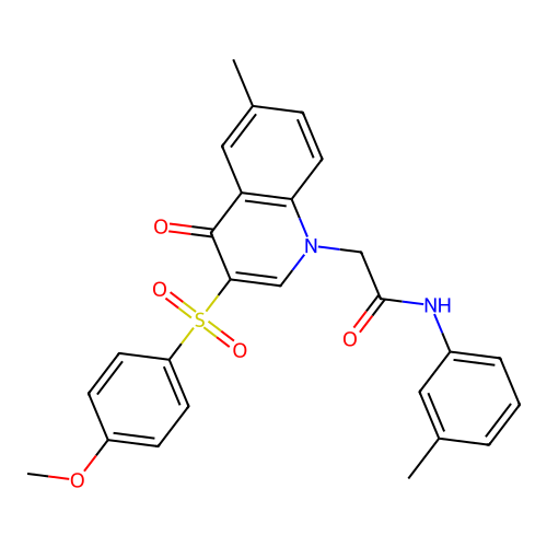 2-[3-(4-methoxybenzenesulfonyl)-6-methyl-4-oxo-1,4-dihydroquinolin-1-yl]-N-(3-methylphenyl)acetamide structure