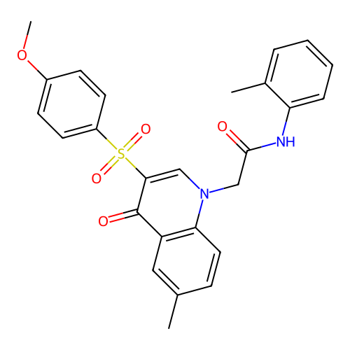 2-[3-(4-methoxybenzenesulfonyl)-6-methyl-4-oxo-1,4-dihydroquinolin-1-yl]-N-(2-methylphenyl)acetamide structure