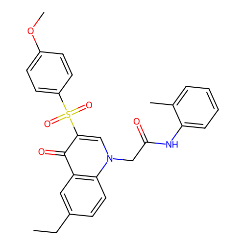 2-[6-ethyl-3-(4-methoxybenzenesulfonyl)-4-oxo-1,4-dihydroquinolin-1-yl]-N-(2-methylphenyl)acetamide structure