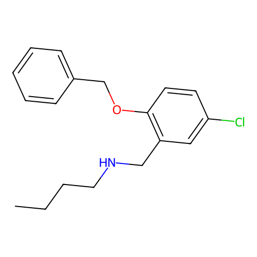 N-[(5-chloro-2-phenylmethoxyphenyl)methyl]butan-1-amine structure