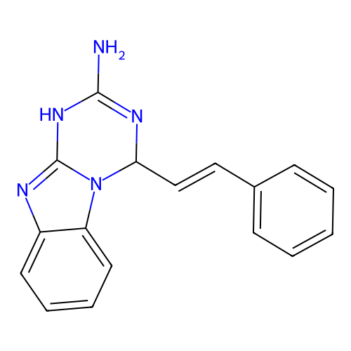 4-Styryl-1,4-dihydro-[1,3,5]triazino[1,2-a]benzimidazol-2-amine structure