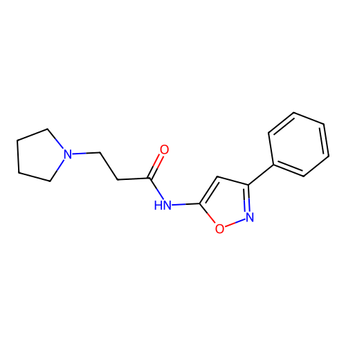 1-Pyrrolidinepropanamide, N-(3-phenyl-5-isoxazolyl)- structure