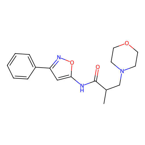 4-Morpholinepropanamide, alpha-methyl-N-(3-phenyl-5-isoxazolyl)- structure