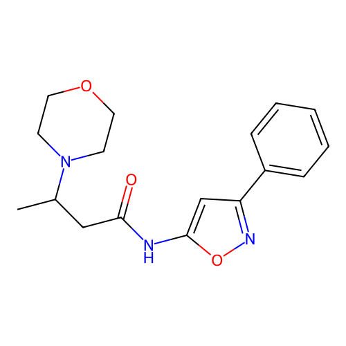 3-(Morpholin-4-yl)-N-(3-phenyl-1,2-oxazol-5-yl)butanimidic acid structure