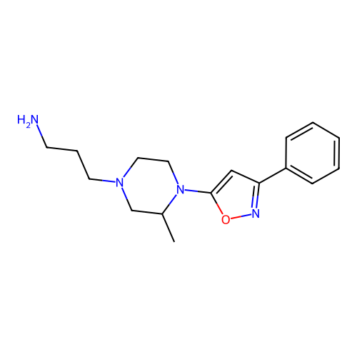 1-Piperazinepropanamine, 4-methyl-N-(3-phenyl-5-isoxazolyl)- structure