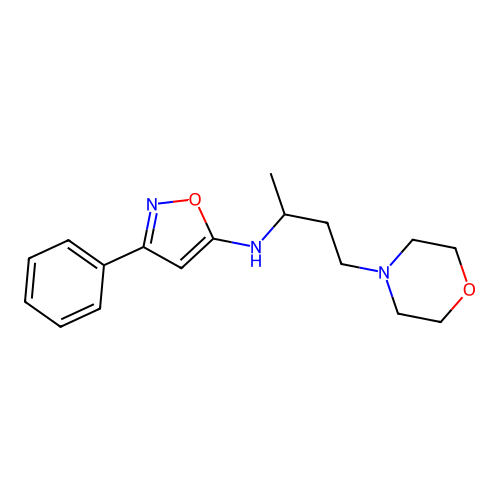 4-Morpholinepropanamine, alpha-methyl-N-(3-phenyl-5-isoxazolyl)- structure