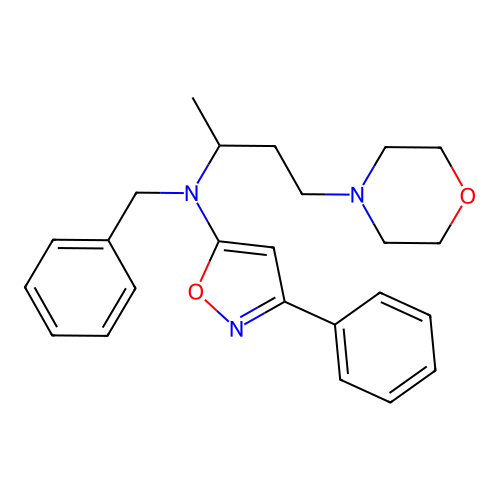 alpha-Methyl-N-(3-phenyl-5-isoxazolyl)-N-(phenylmethyl)-4-morpholinepropanamine structure