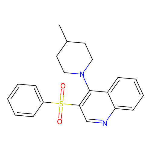 3-(Benzenesulfonyl)-4-(4-methylpiperidin-1-yl)quinoline structure