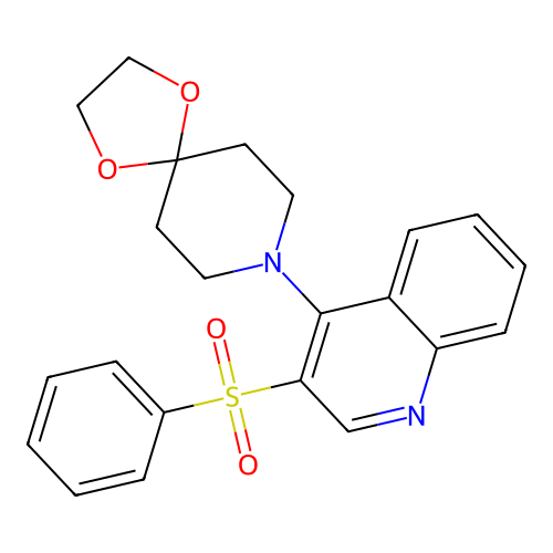 8-[3-(Benzenesulfonyl)quinolin-4-yl]-1,4-dioxa-8-azaspiro[4.5]decane structure