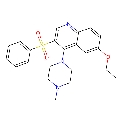 3-(Benzenesulfonyl)-6-ethoxy-4-(4-methylpiperazin-1-yl)quinoline structure