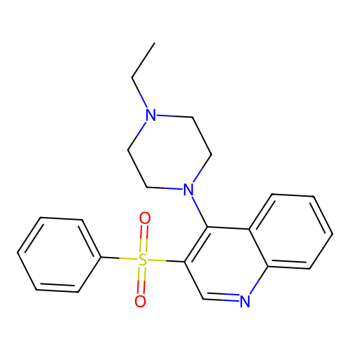 3-(Benzenesulfonyl)-4-(4-ethylpiperazin-1-yl)quinoline structure