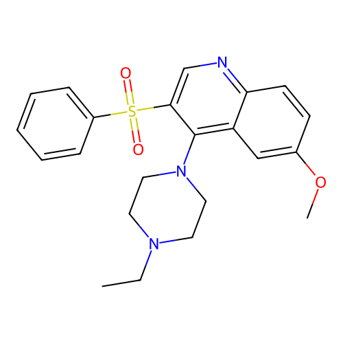 3-(Benzenesulfonyl)-4-(4-ethylpiperazin-1-yl)-6-methoxyquinoline structure