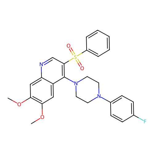 3-(Benzenesulfonyl)-4-[4-(4-fluorophenyl)piperazin-1-yl]-6,7-dimethoxyquinoline structure