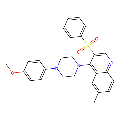 3-(Benzenesulfonyl)-4-[4-(4-methoxyphenyl)piperazin-1-yl]-6-methylquinoline structure