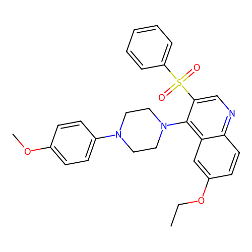 3-(Benzenesulfonyl)-6-ethoxy-4-[4-(4-methoxyphenyl)piperazin-1-yl]quinoline structure