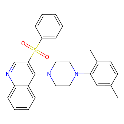 3-(Benzenesulfonyl)-4-[4-(2,5-dimethylphenyl)piperazin-1-yl]quinoline structure