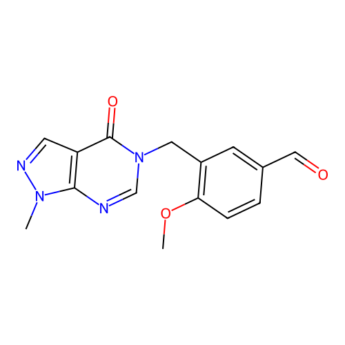 4-Methoxy-3-[(1-methyl-4-oxopyrazolo[3,4-d]pyrimidin-5-yl)methyl]benzaldehyde structure