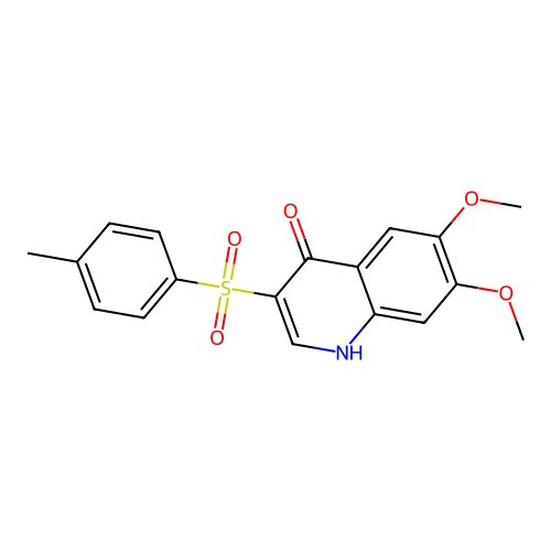 6,7-dimethoxy-3-tosylquinolin-4(1H)-one structure