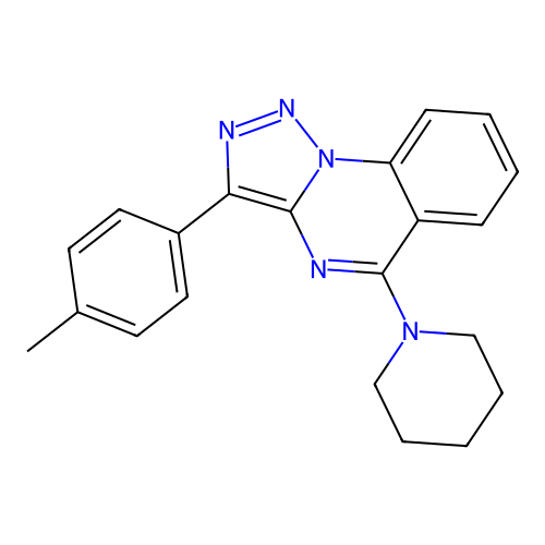 1-[3-(4-Methylphenyl)-[1,2,3]triazolo[1,5-a]quinazolin-5-yl]piperidine structure