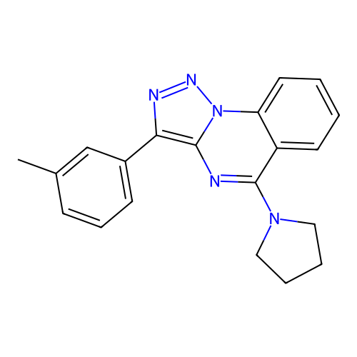 1-[3-(3-Methylphenyl)-[1,2,3]triazolo[1,5-a]quinazolin-5-yl]pyrrolidine structure