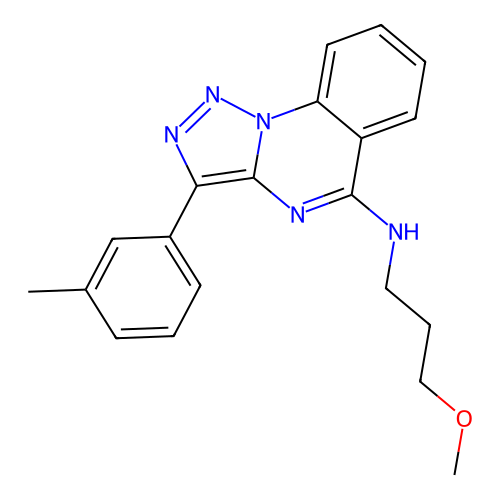 N-(3-methoxypropyl)-3-(3-methylphenyl)-[1,2,3]triazolo[1,5-a]quinazolin-5-amine structure