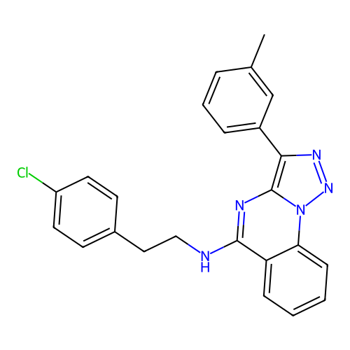 N-[2-(4-chlorophenyl)ethyl]-3-(3-methylphenyl)triazolo[1,5-a]quinazolin-5-amine structure
