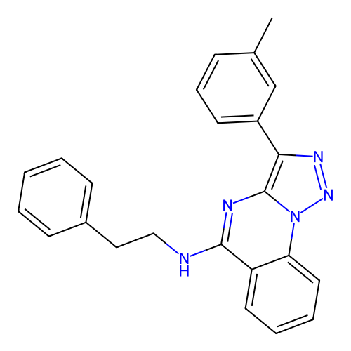 3-(3-Methylphenyl)-N-(2-phenylethyl)-[1,2,3]triazolo[1,5-A]quinazolin-5-amine structure
