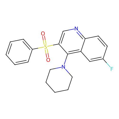 3-(Benzenesulfonyl)-6-fluoro-4-(piperidin-1-yl)quinoline structure