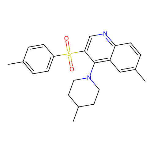 6-Methyl-3-(4-methylphenyl)sulfonyl-4-(4-methylpiperidin-1-yl)quinoline structure