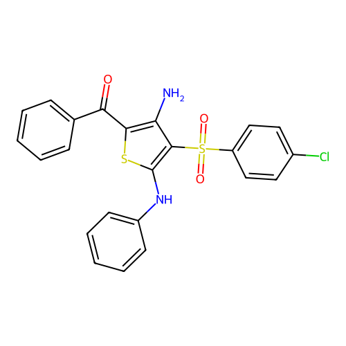 5-Benzoyl-3-(4-chlorobenzenesulfonyl)-N2-phenylthiophene-2,4-diamine structure