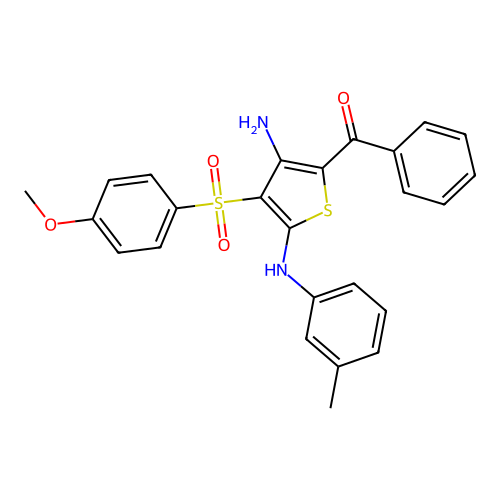 5-Benzoyl-3-(4-methoxybenzenesulfonyl)-N2-(3-methylphenyl)thiophene-2,4-diamine structure