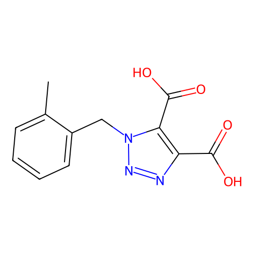 1-[(2-methylphenyl)methyl]triazole-4,5-dicarboxylic Acid structure