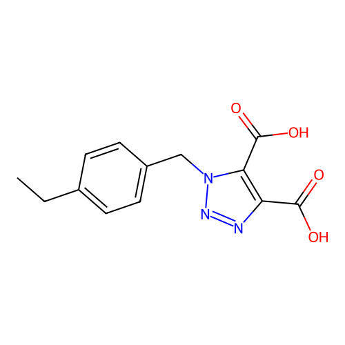 1-[(4-ethylphenyl)methyl]triazole-4,5-dicarboxylic Acid structure