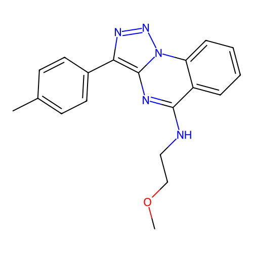 N-(2-methoxyethyl)-3-(4-methylphenyl)-[1,2,3]triazolo[1,5-a]quinazolin-5-amine structure