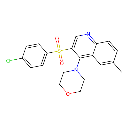 4-[3-(4-Chlorophenyl)sulfonyl-6-methylquinolin-4-yl]morpholine structure