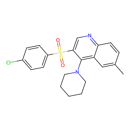 3-(4-Chlorophenyl)sulfonyl-6-methyl-4-piperidin-1-ylquinoline structure