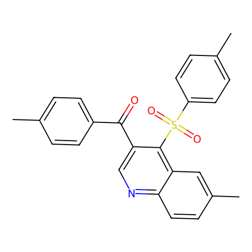 (6-Methyl-4-tosylquinolin-3-yl)(p-tolyl)methanone structure