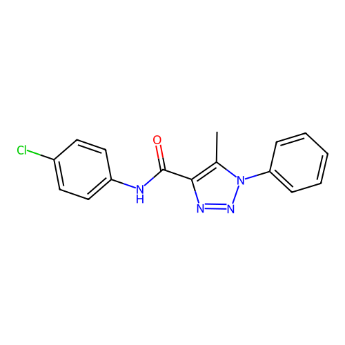 N-(4-chlorophenyl)-5-methyl-1-phenyl-1H-1,2,3-triazole-4-carboxamide structure