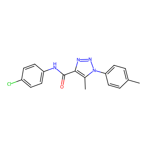 N-(4-chlorophenyl)-5-methyl-1-(4-methylphenyl)-1H-1,2,3-triazole-4-carboxamide structure