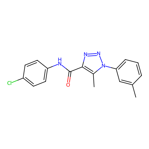 N-(4-chlorophenyl)-5-methyl-1-(3-methylphenyl)-1H-1,2,3-triazole-4-carboxamide structure